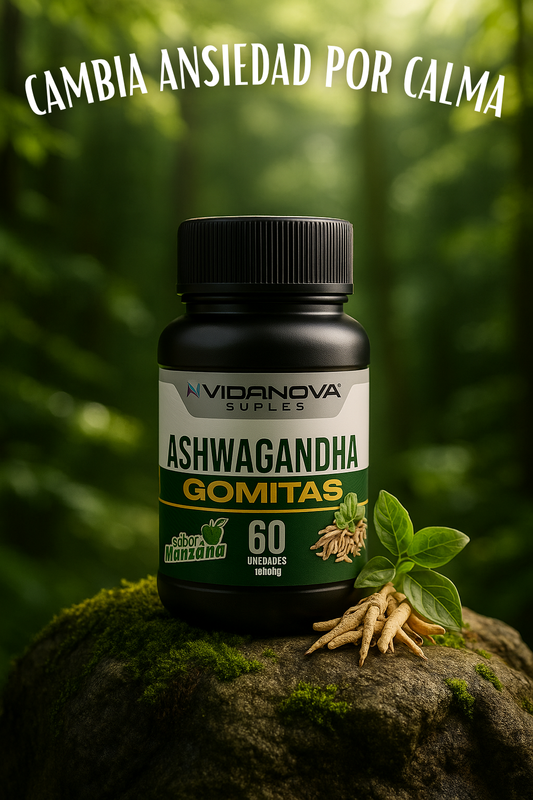 GOMITAS DE ASHWAGANDHA 1000mg - 60 Unidades Sabor Manzana