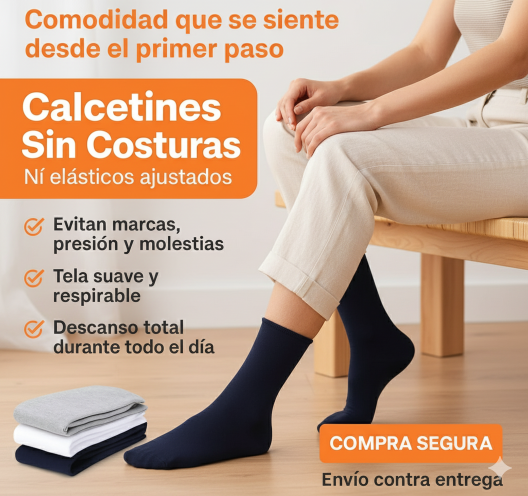 CALCETINES SIN PRESIÓN, SIN COSTURA QUE APRIETA | PACK 12 PARES